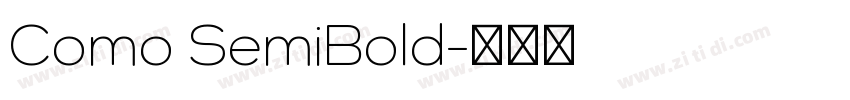 Como SemiBold字体转换